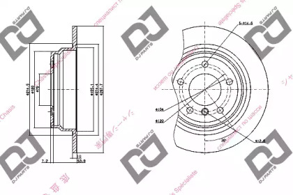 Тормозной диск DJ PARTS BD1165